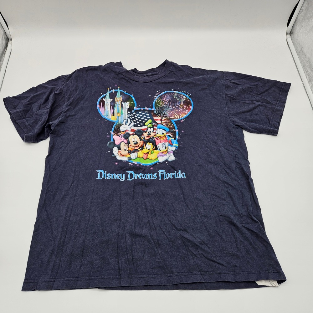 Disney Mickey Minnie Goofy Donald‎ Pluto Dreams Florida Graphic T Shirt Mens XL